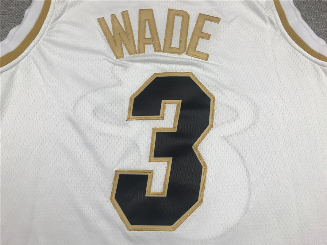 Men's Miami Heat Dwyane Wade #3 White Swingman Player Jerseys