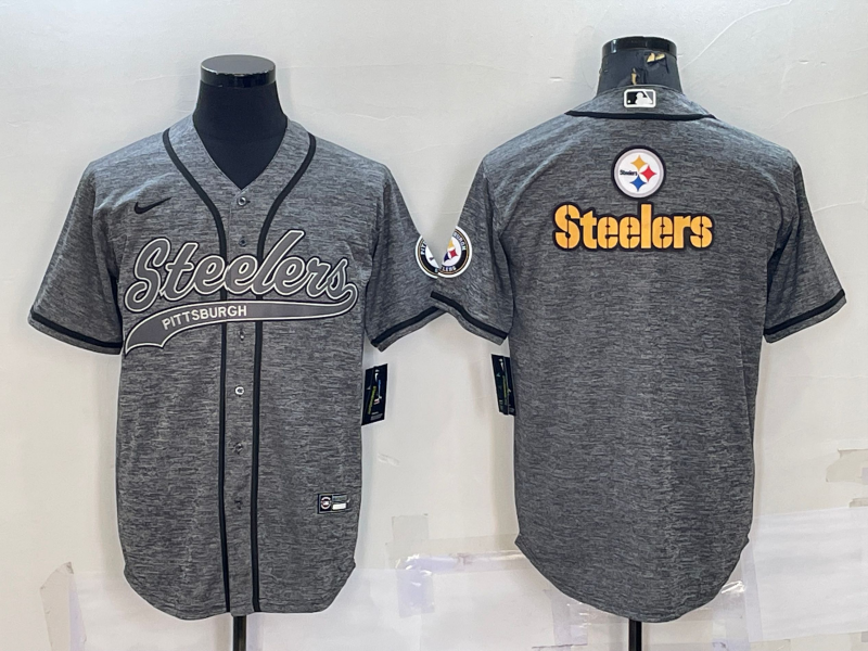 Men's Pittsburgh Steelers Gray Fashion Jerseys