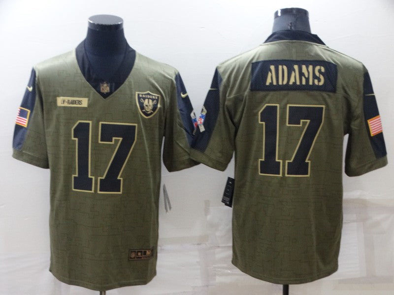 Men's Las Vegas Raiders Davante Adams #17 Brown Player Game Jerseys