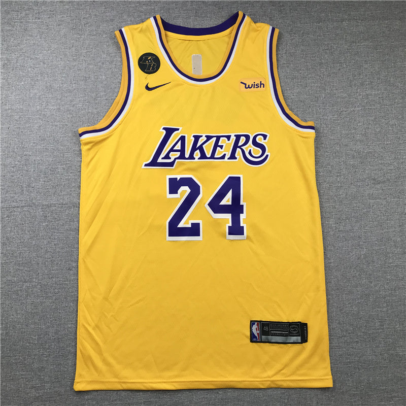 Men's Kobe Bryant Los Angeles Lakers #24 NBA Classics Retro Jerseys - Yellow