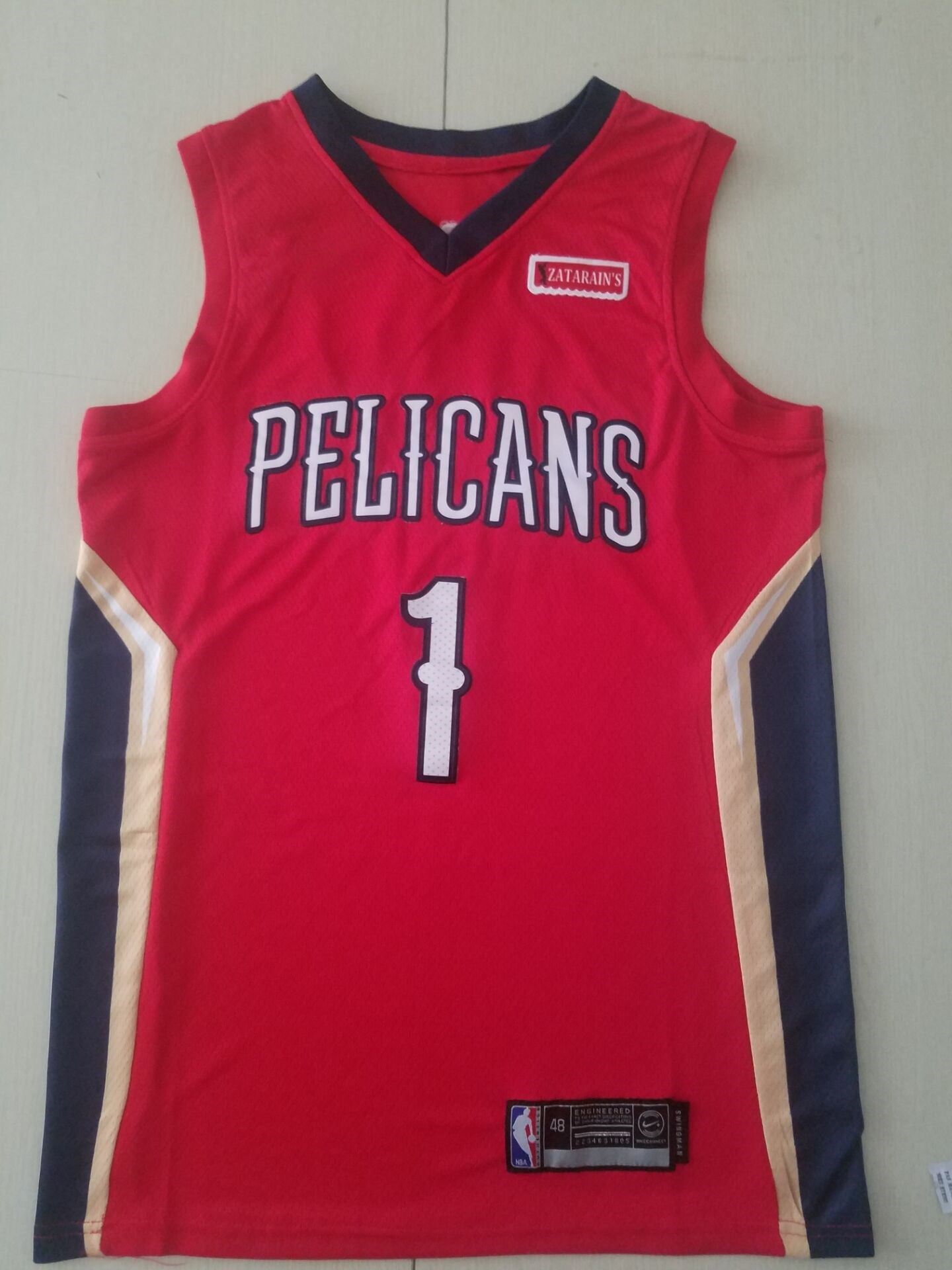 Men's New Orleans Pelicans Zion Williamson #1 NBA Red Swingman Jerseys