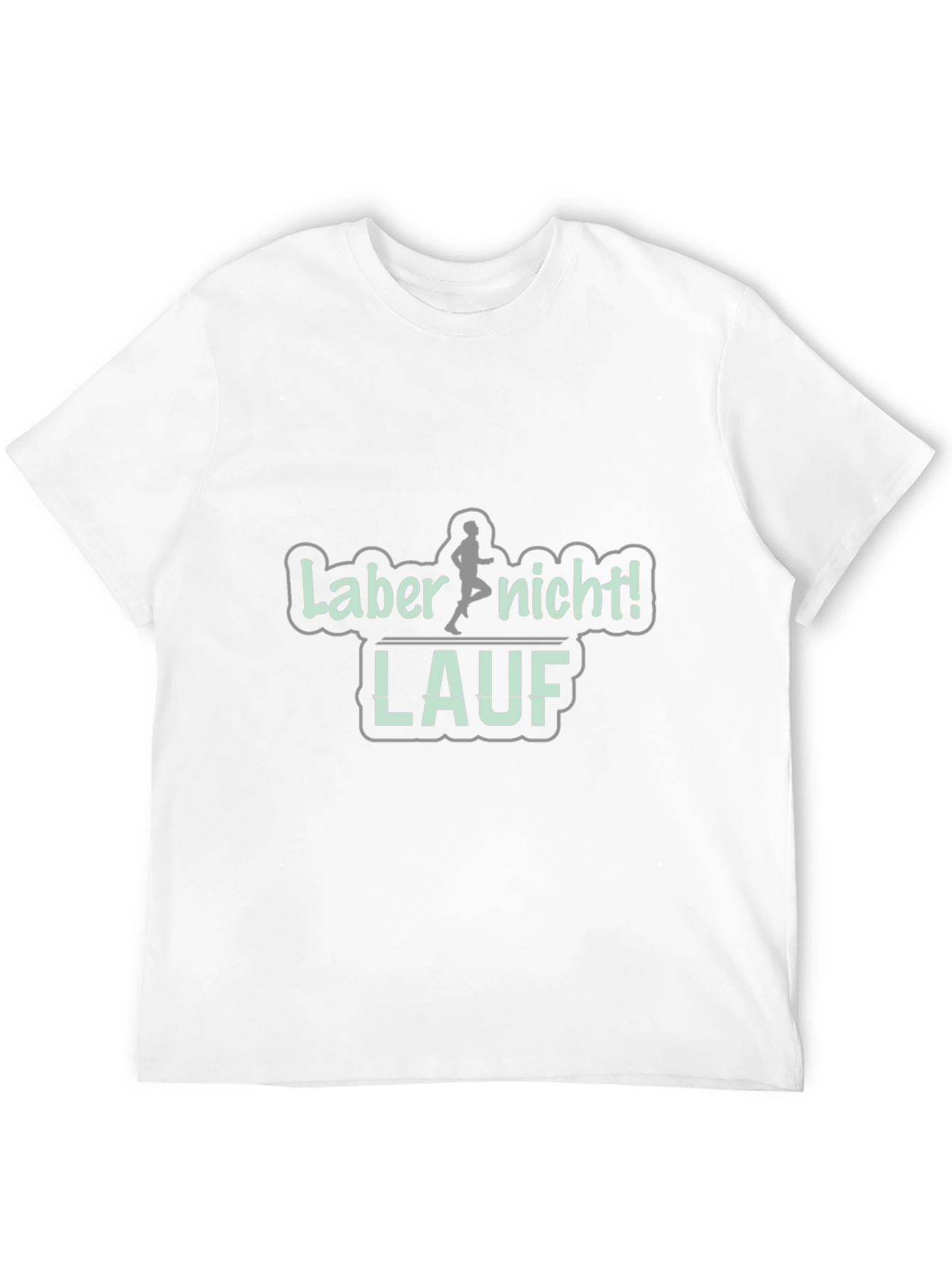 Black T-Shirt - Funny Runner Graphic