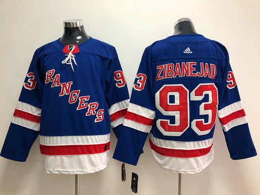 Men's New York Rangers Mika Zibanejad #93 Blue Player Jerseys