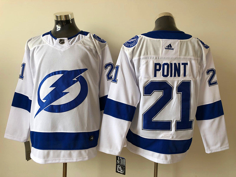 Men's Tampa Bay Lightning Brayden Point #21 White Player Game Jerseys