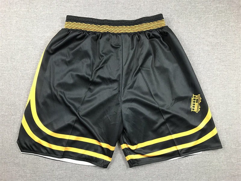 Men's Golden State Warriors Black 2023/24 Swingman City Edition Shorts1