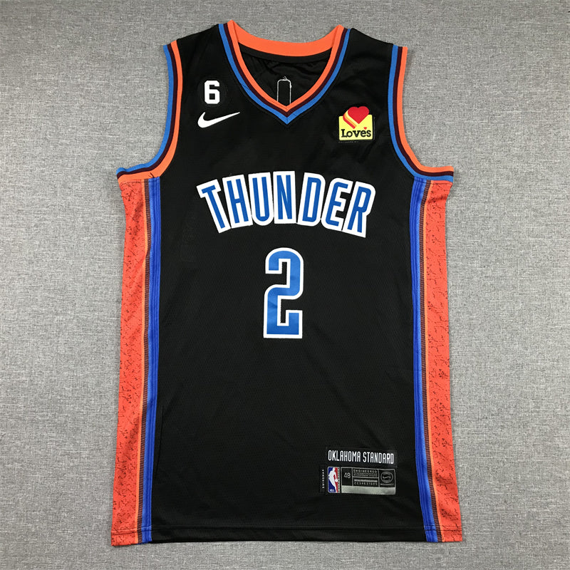 Men's Oklahoma City Thunder Shai Gilgeous-Alexander #2 Anthracite 2022/23 Fastbreak Jerseys - City Edition
