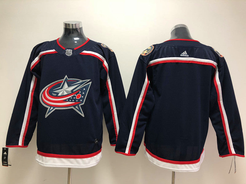 Men's Columbus Blue Jackets Navy Breakaway Home Blank Jerseys