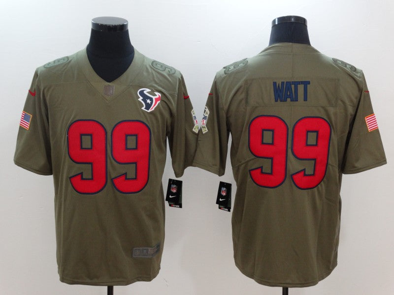 Men's Houston Texans J.J. Watt #99 Brown Alternate Game Jerseys