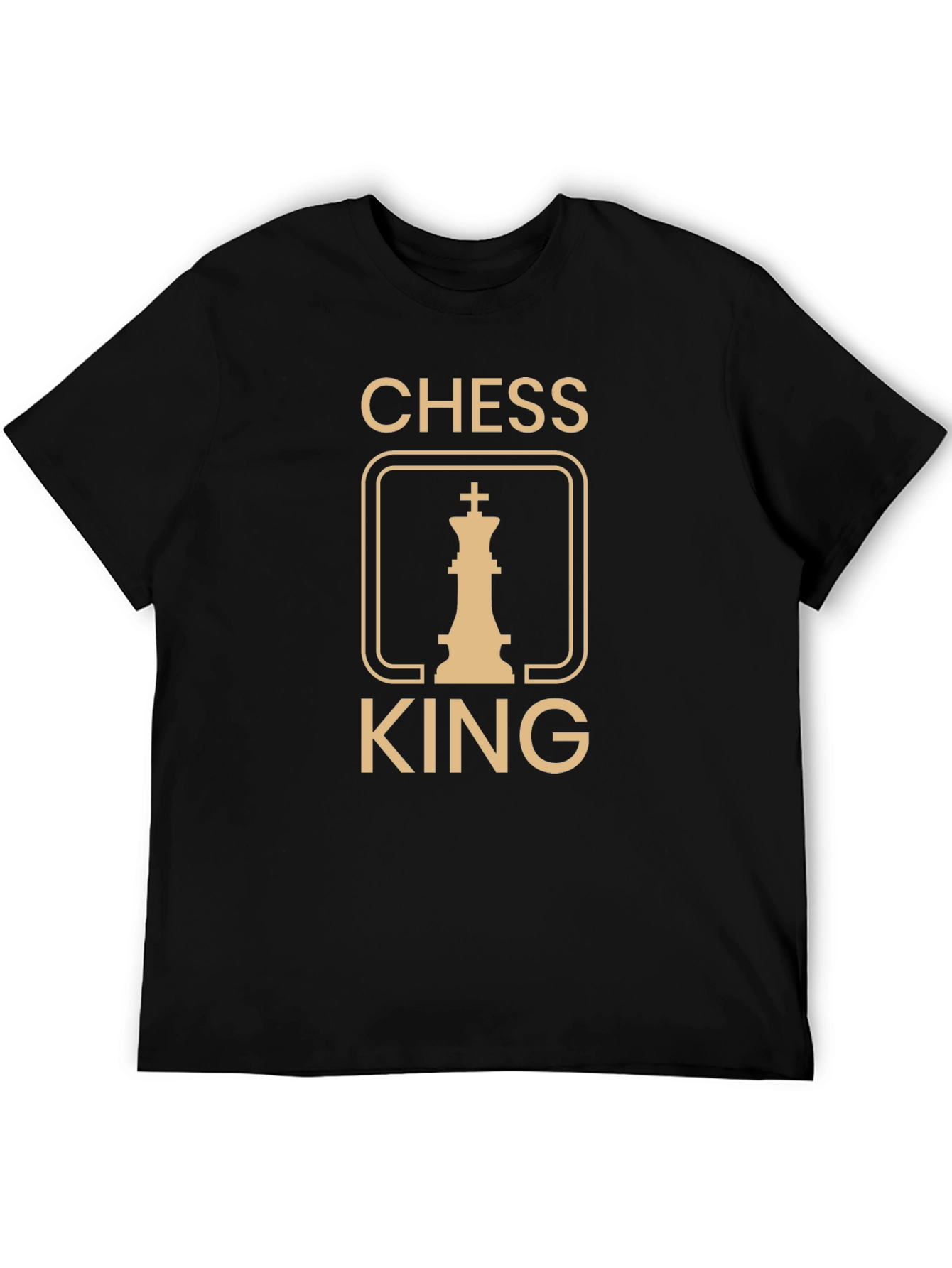 Chess King Graphic T-Shirt - Black Cotton Tee