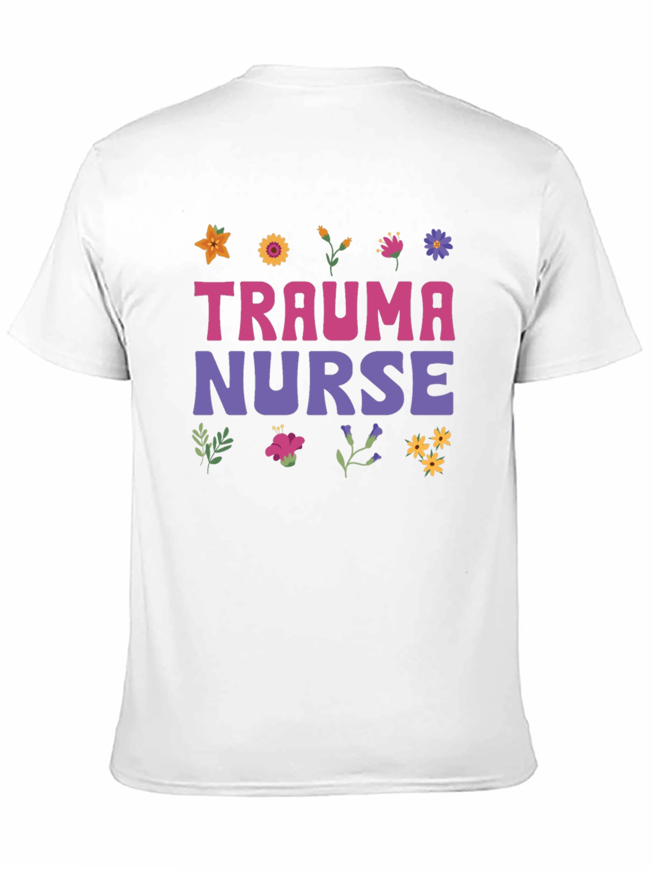 Trauma Nurse Floral Graphic Tee