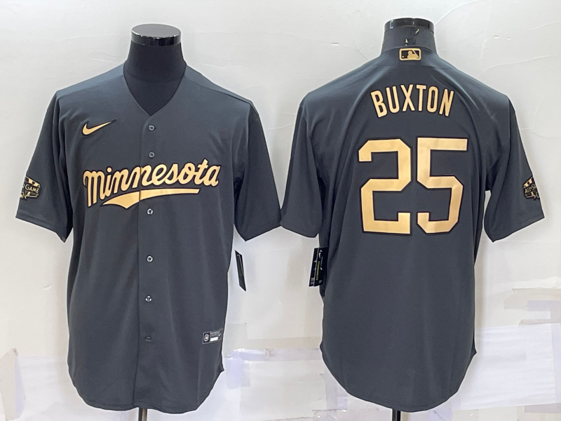 Men's Minnesota Twins Byron Buxton #25 Gray Replica Player Jerseys