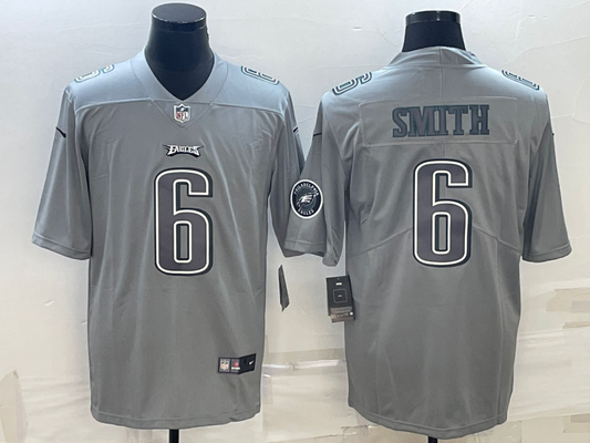 Men's Philadelphia Eagles DeVonta Smith #6 Gray Atmosphere Fashion Game Jerseys