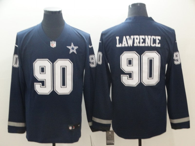 Men's Dallas Cowboys DeMarcus Lawrence #90 Navy Player Game Jerseys