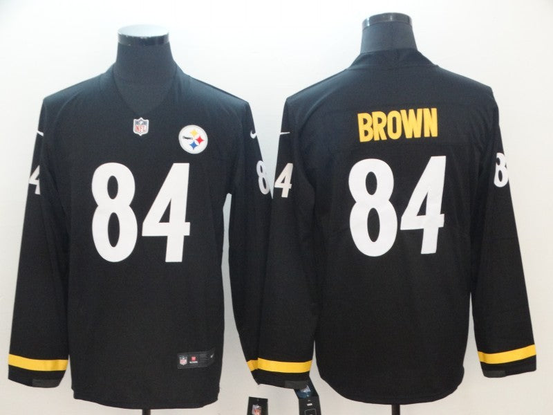 Men's Pittsburgh Steelers Antonio Brown #84 Black Game Player Jerseys