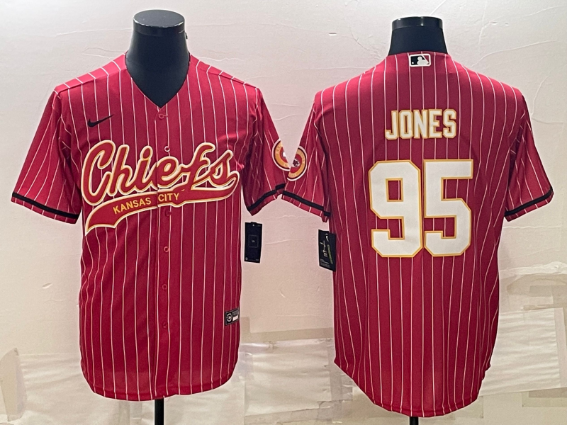 Men's Kansas City Chiefs Chris Jones #95 Red Player Jerseys Joint Edition