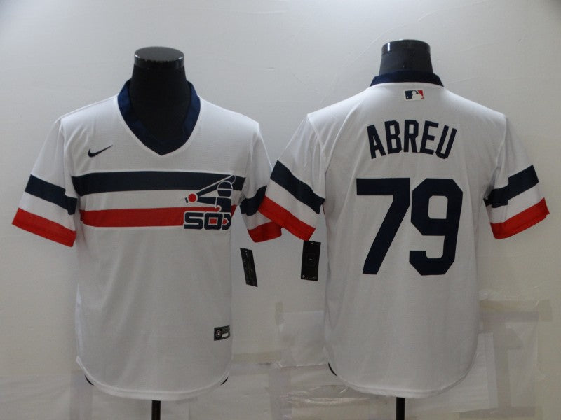 Men's Chicago White Sox Jose Abreu #79 White Alternate Game Jerseys