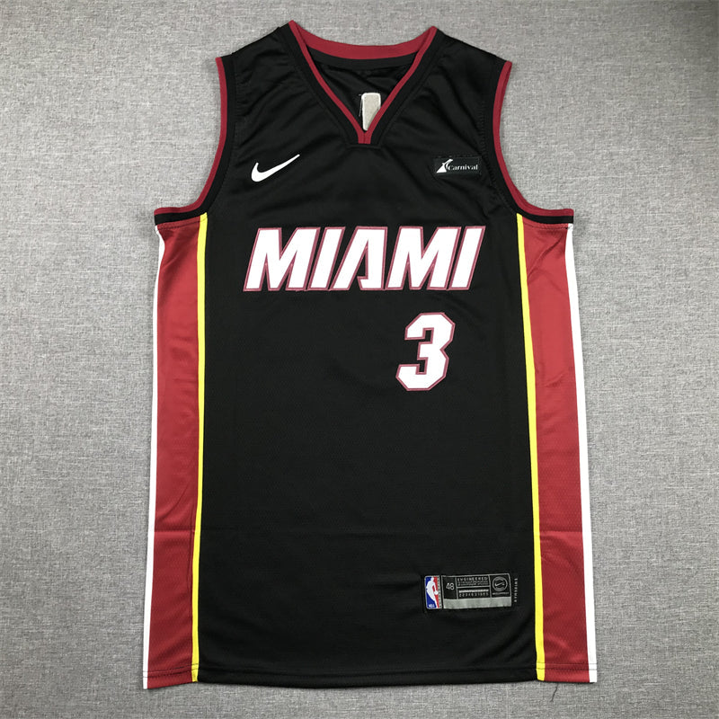 Men's Miami Heat Dwyane Wade #3 Black 2022/23 Swingman Jerseys - Icon Edition