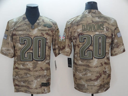 Men's Philadelphia Eagles Brian Dawkins #20 Camouflage Game Jerseys