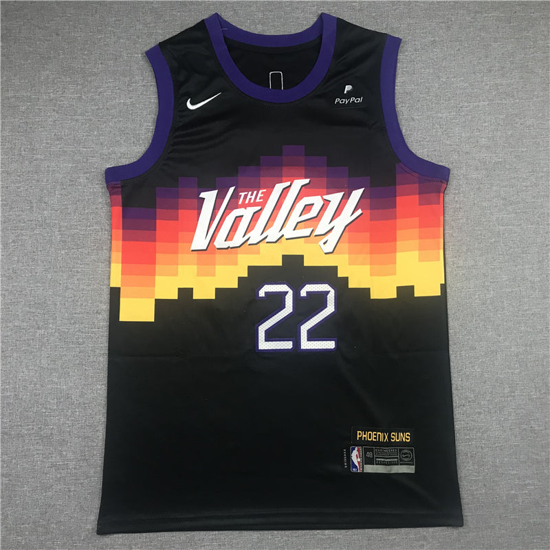 Men's Phoenix Suns DeAndre Ayton #22 NBA Black Replica Jerseys - City Edition
