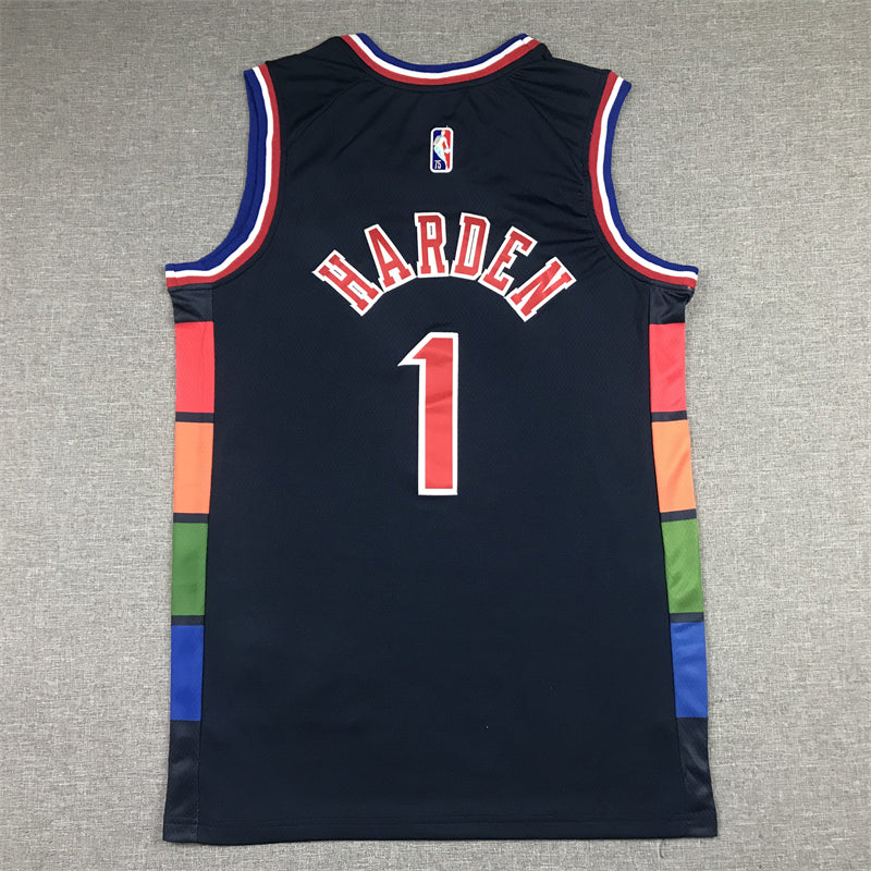 Men's Philadelphia 76ers James Harden Navy 2021/22 Swingman Jerseys City Edition
