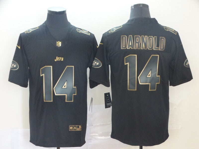 Men's New York Jets #14 Sam Darnold Black Game Jerseys