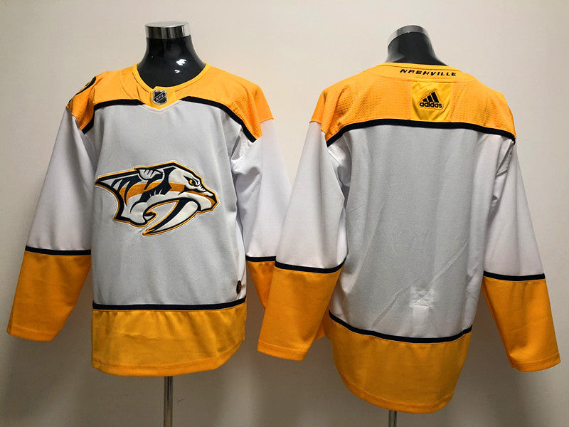 Men's Nashville Predators White Away Authentic Blank Jerseys