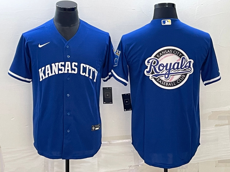 Men's Kansas City Royals Blue Blank Replica Jerseys