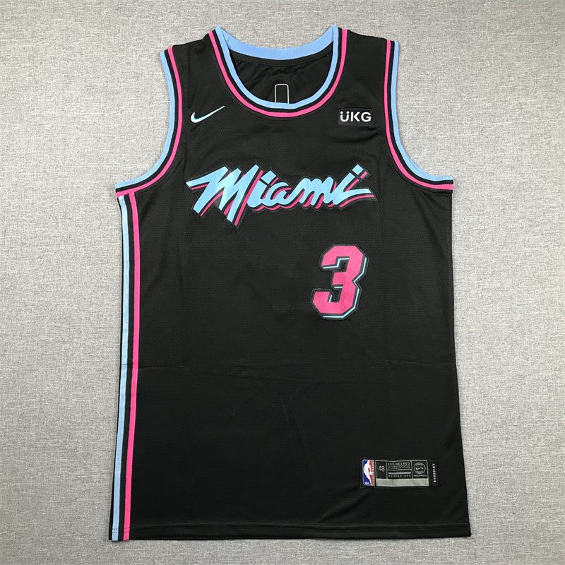 Men's Miami Heat Dwyane Wade #3 Black Swingman Player Jerseys
