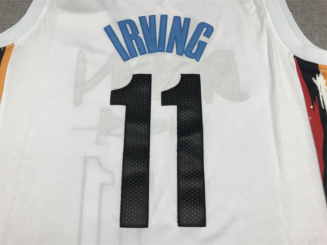 Men's Brooklyn Nets Kyrie Irving #11 White 2022/23 Swingman Jerseys - City Edition