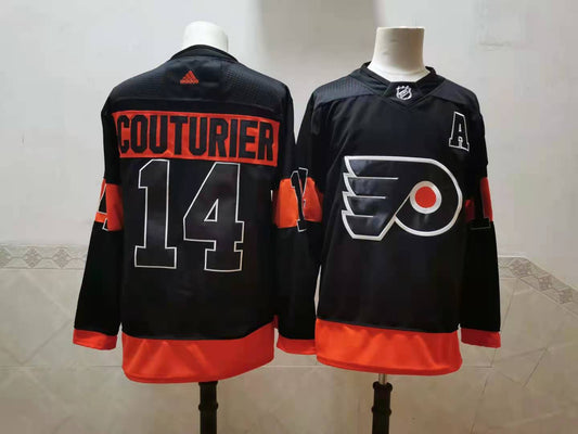 Men's Philadelphia Flyers Sean Couturier #14 Black Player Jerseys