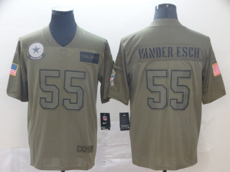 Men's Dallas Cowboys Leighton Vander Esch #55 Brown Game Jerseys