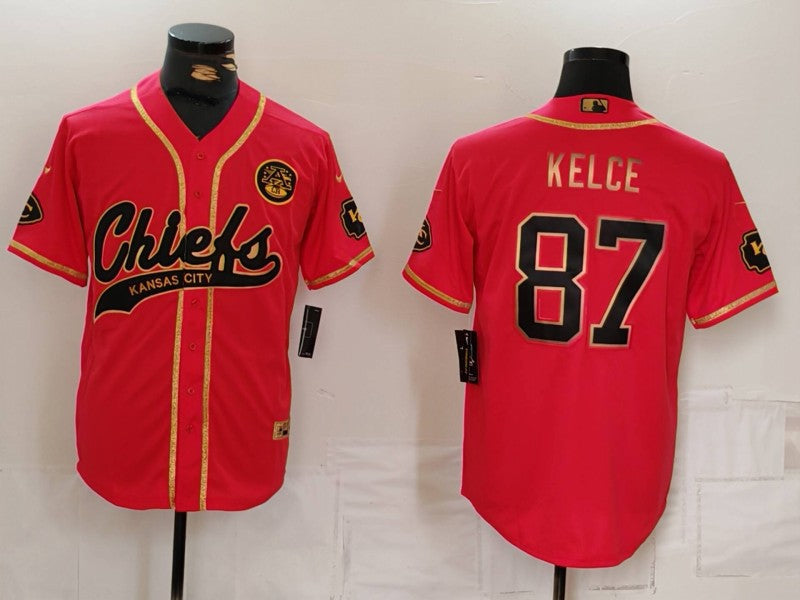 Men's Kansas City Chiefs Travis Kelce #87 Red Player Jerseys