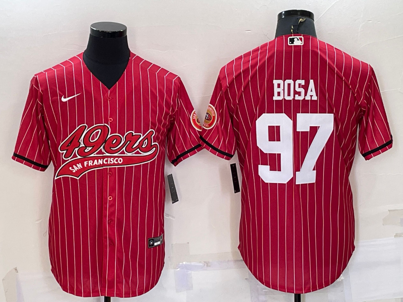Men's San Francisco 49ers Nick Bosa #97 Red Player Jerseys Joint Edition