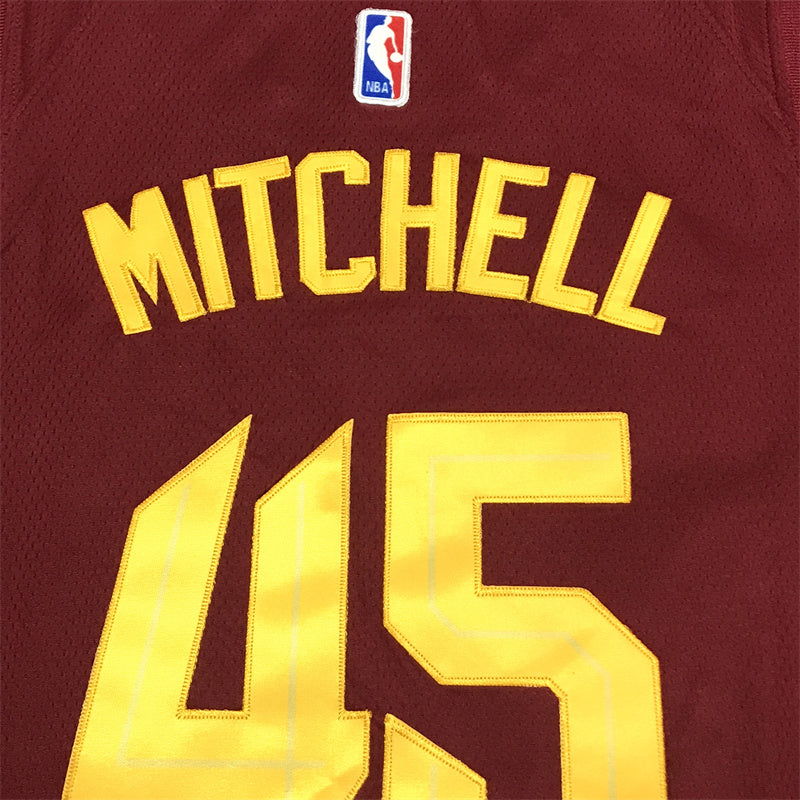 Men's Cleveland Cavaliers Donovan Mitchell #45 Burgundy Swingman Jerseys - Icon Edition