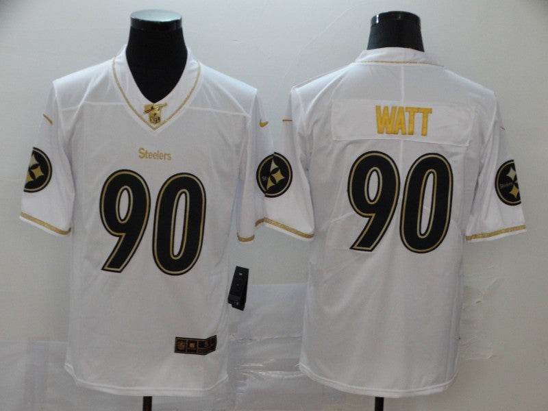Men's Pittsburgh Steelers T.J. Watt #90 White Alternate Game Jerseys
