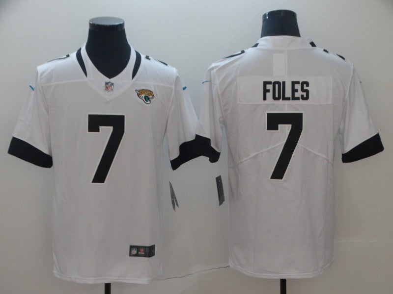Men's Jacksonville Jaguars Nick Foles #7 White Game Jerseys