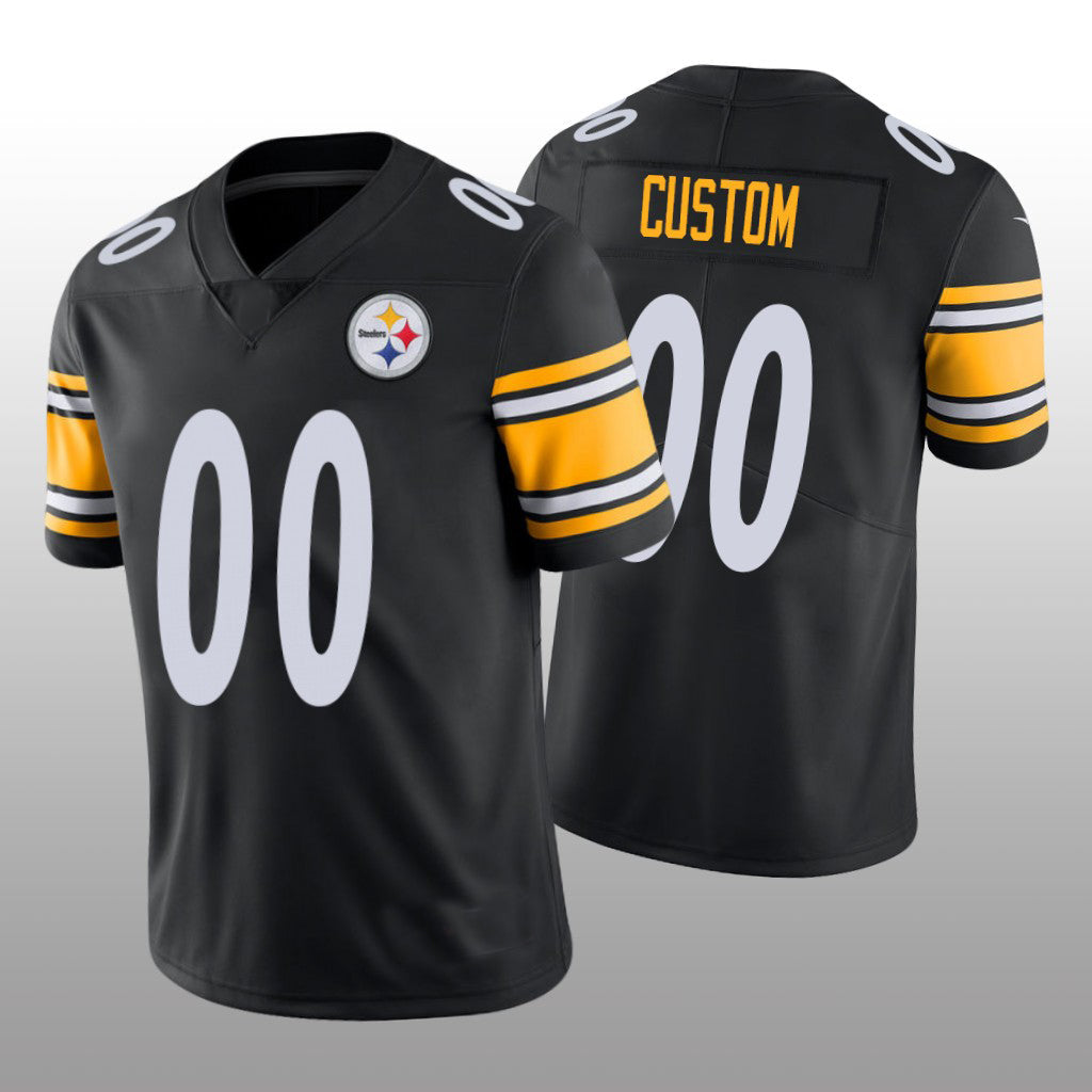 Custom1 Pittsburgh Steelers Black Vapor Limited Jerseys Stitched American Football Jerseys