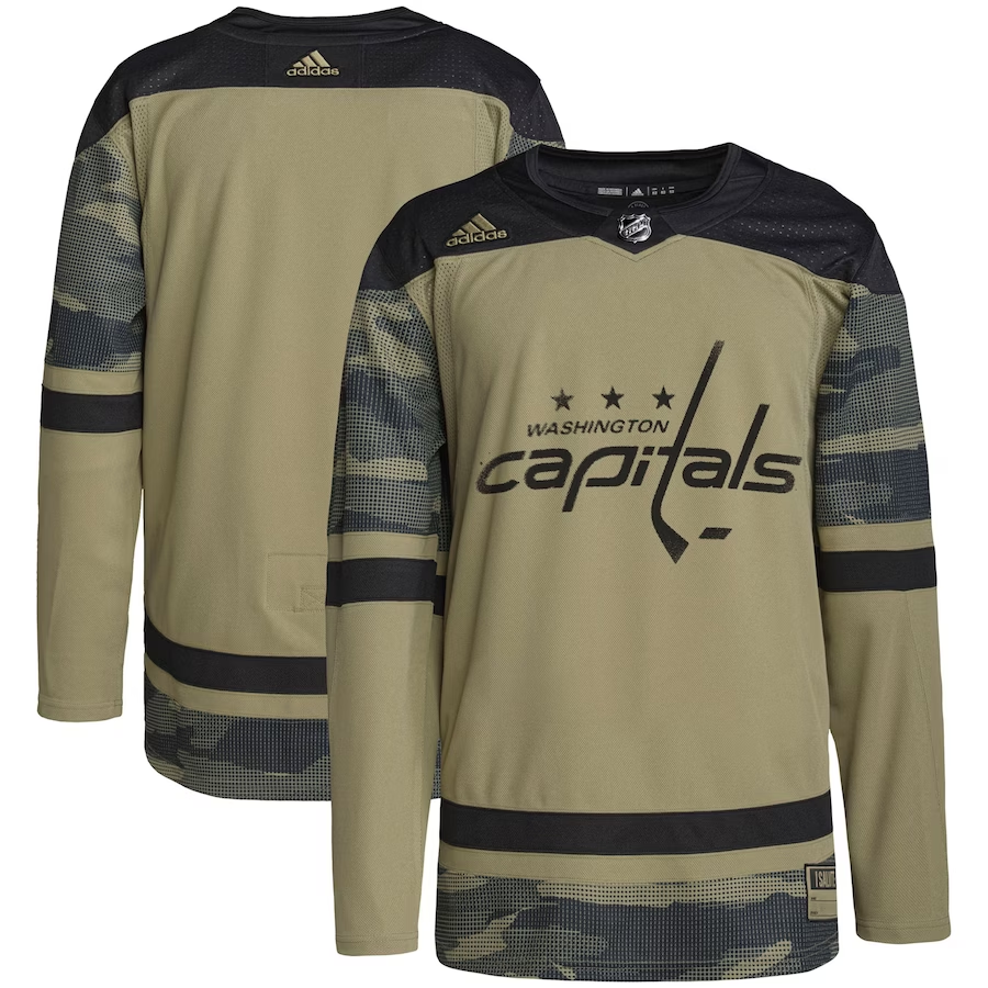 Men's Washington Capitals Camo Military Appreciation Team Authentic Blank Jerseys