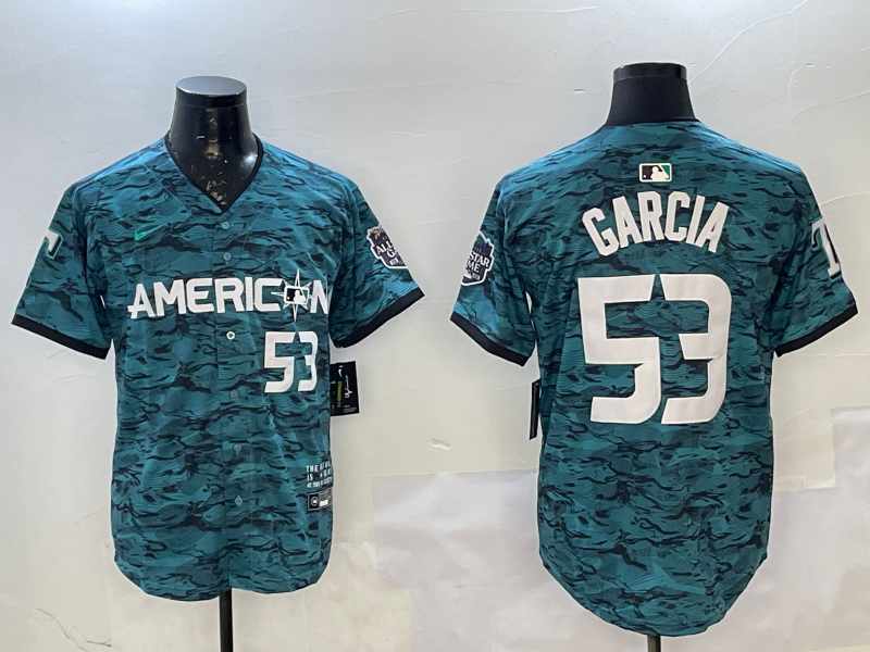 Men's American League Adolis Garcia #53 Teal 2023 MLB All-Star Game Limited Player Jerseys