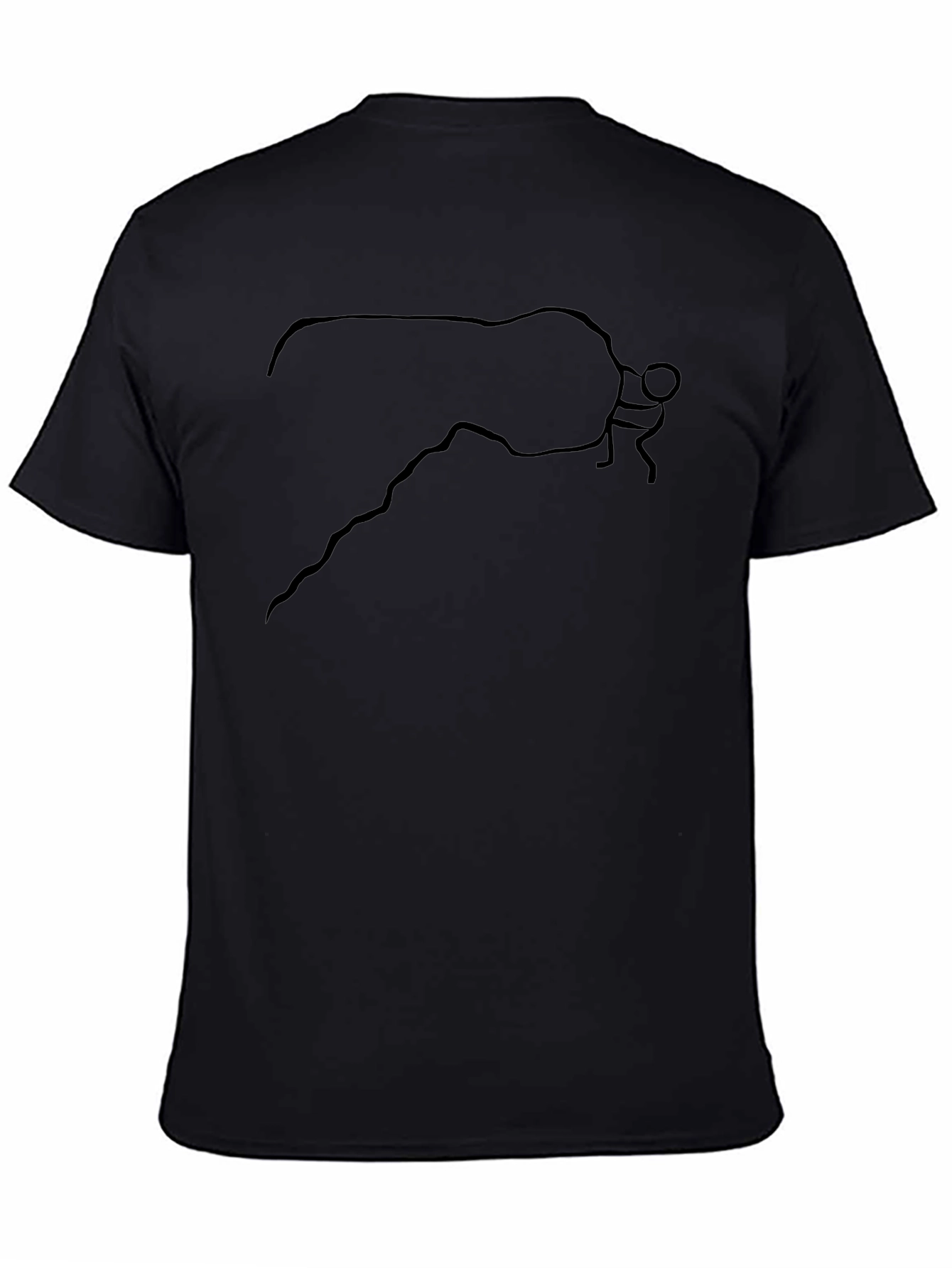 Black Rock Climbing Graphic Tee for Men