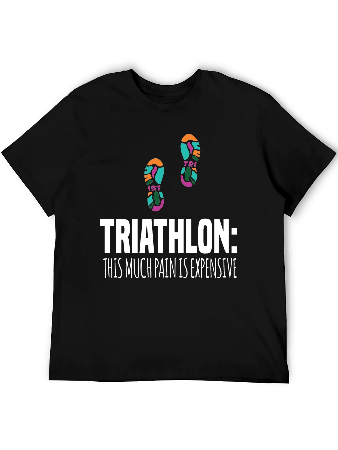 Triathlon Pain Funny Graphic Tee