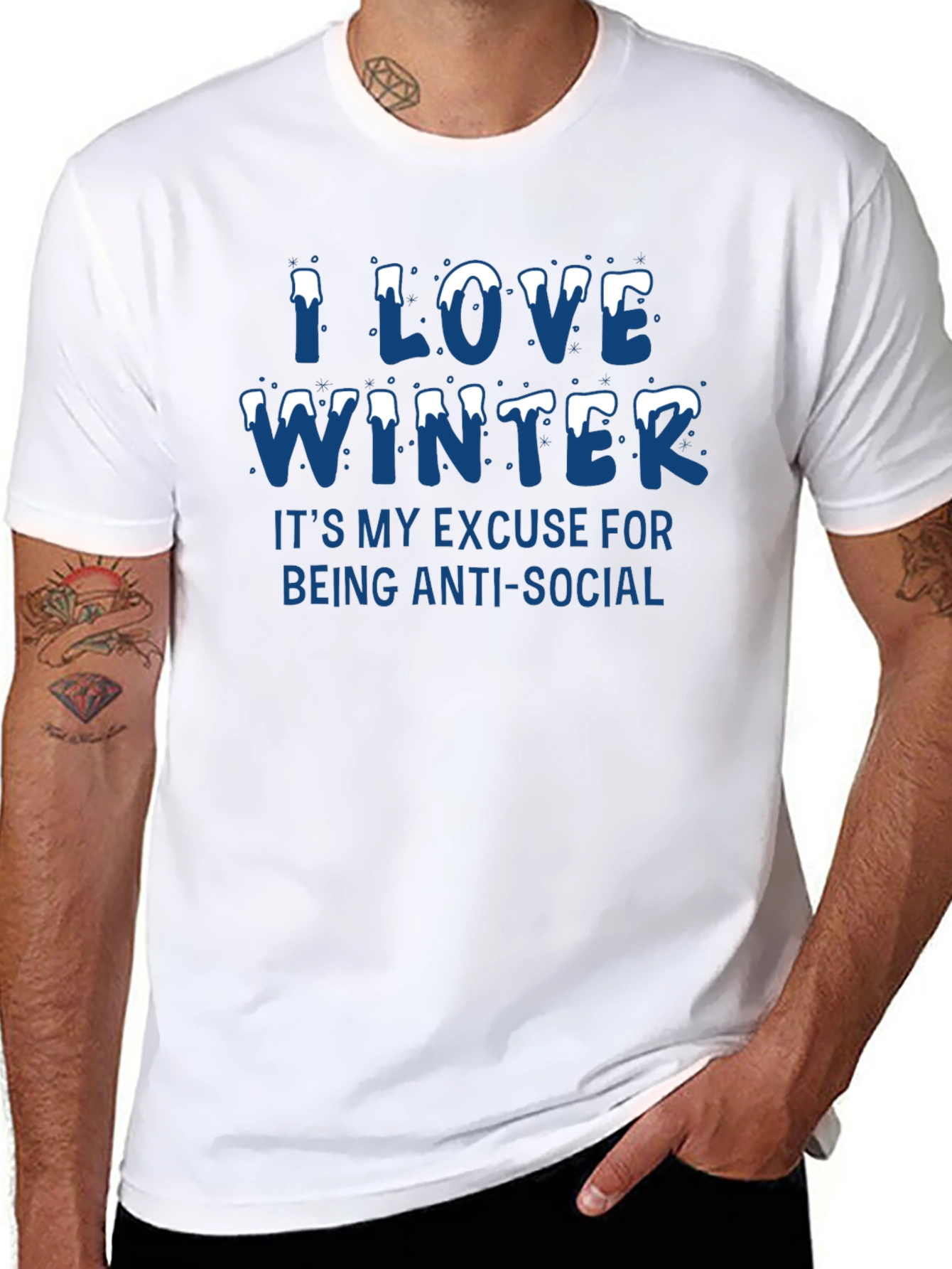 I Love Winter Anti-Social T-Shirt