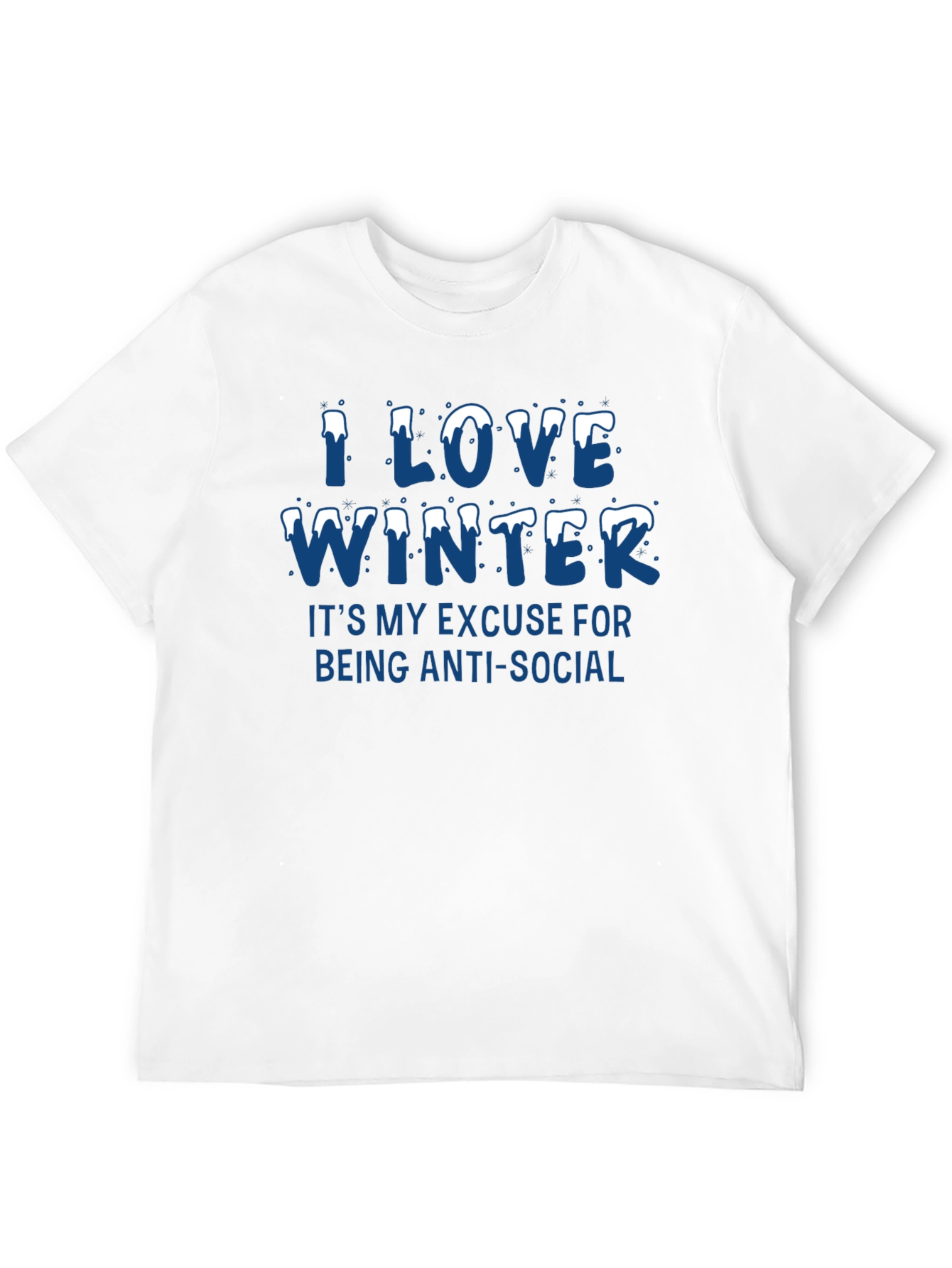 I Love Winter Anti-Social T-Shirt