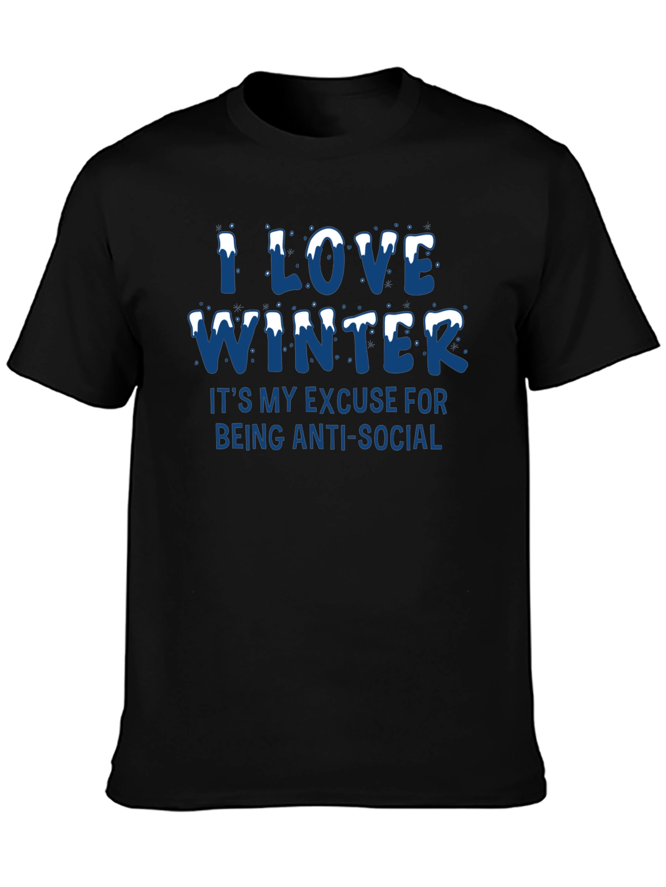 I Love Winter Anti-Social T-Shirt