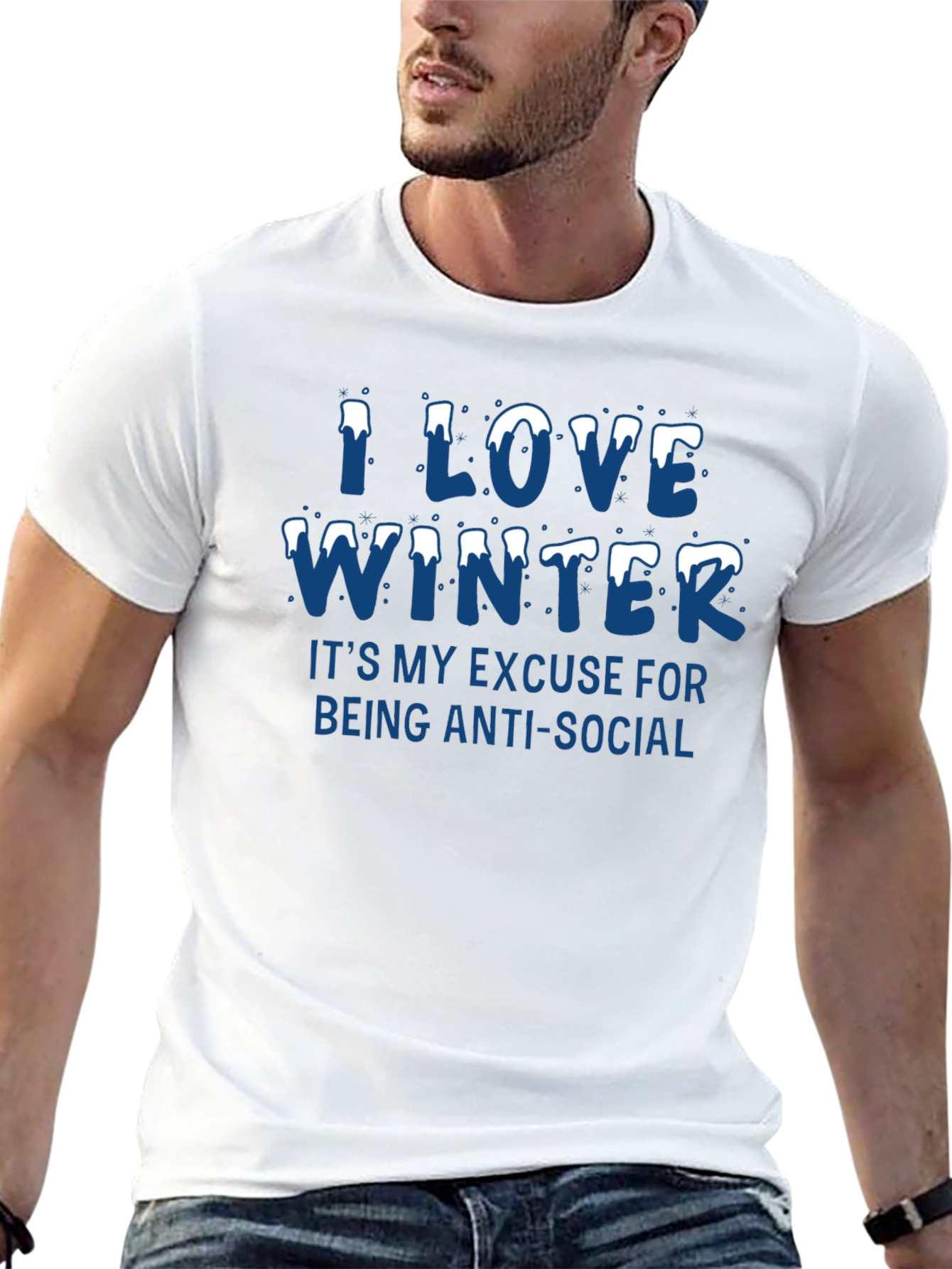 I Love Winter Anti-Social T-Shirt