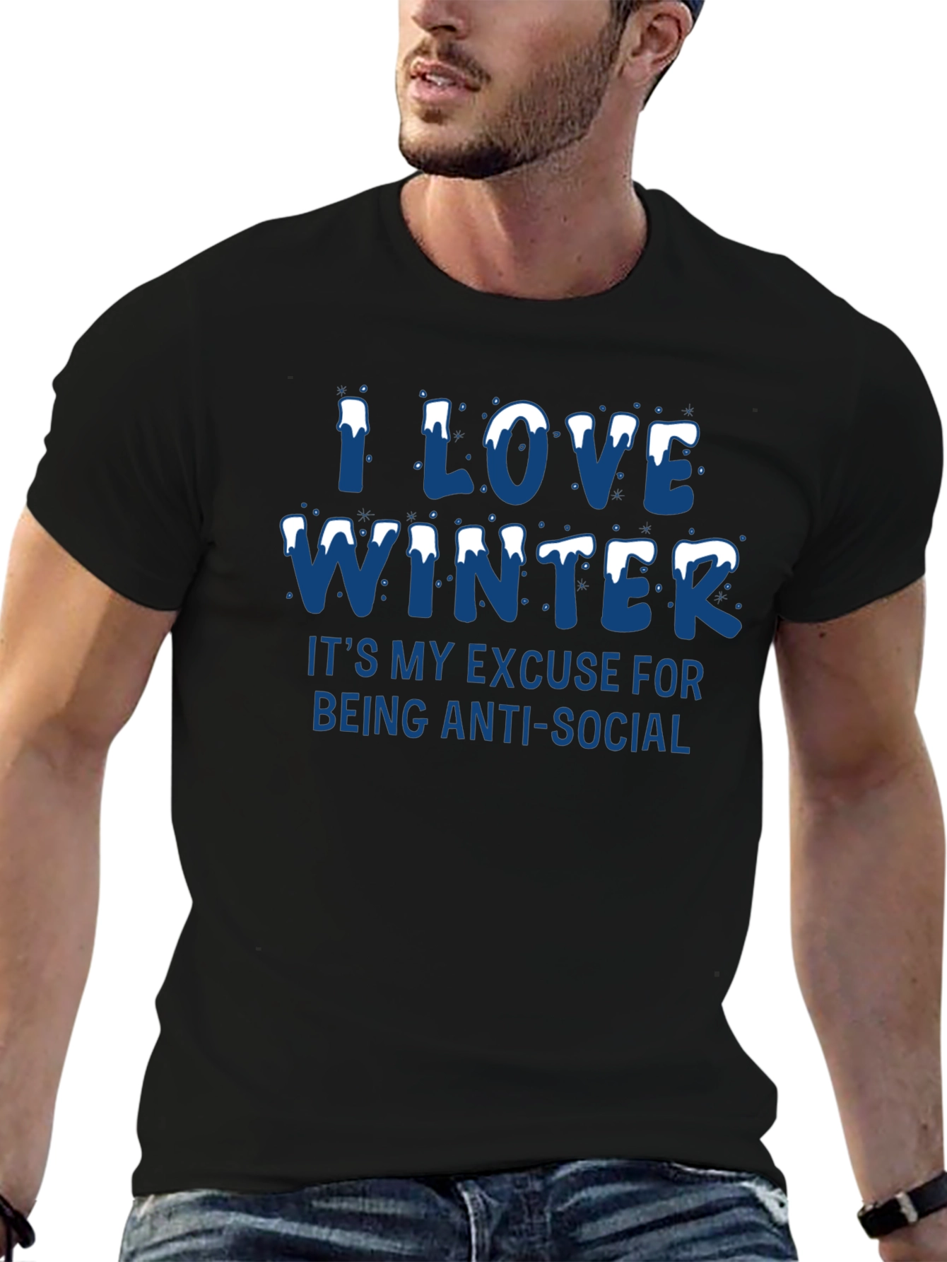 I Love Winter Anti-Social T-Shirt