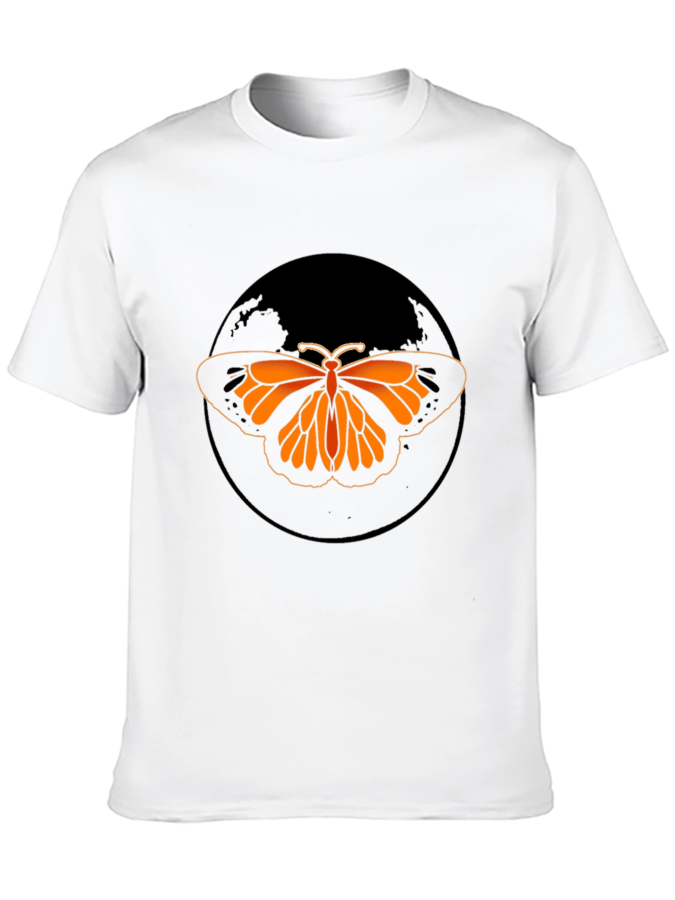 Butterfly Graphic Tee - Black Casual T-Shirt