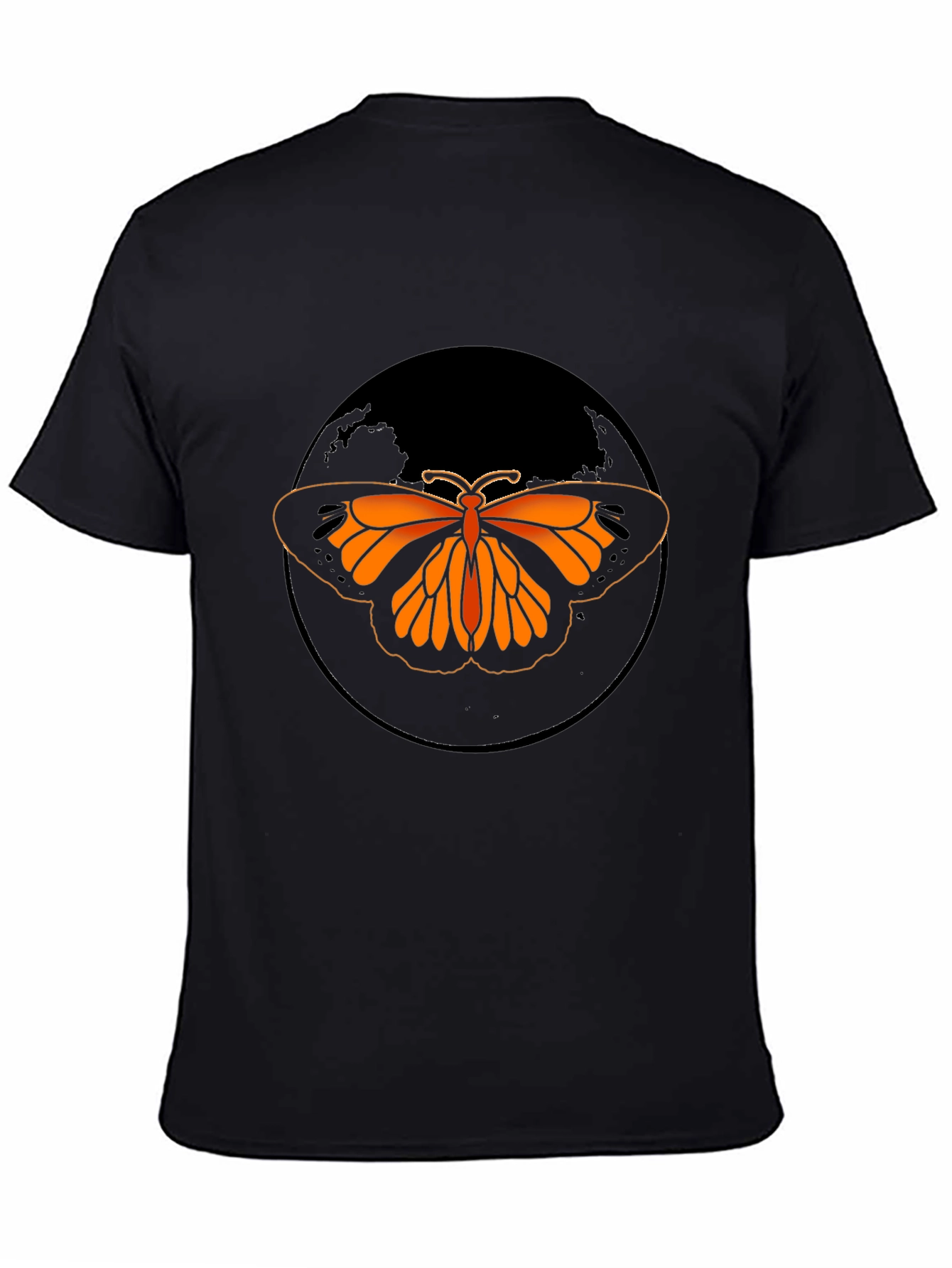 Butterfly Graphic Tee - Black Casual T-Shirt