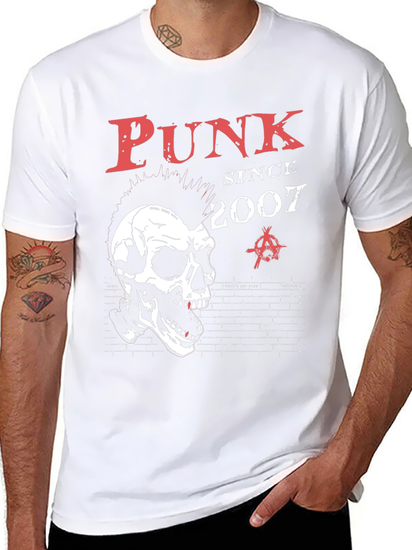 Punk Since 2007 Skull Graphic T-Shirt