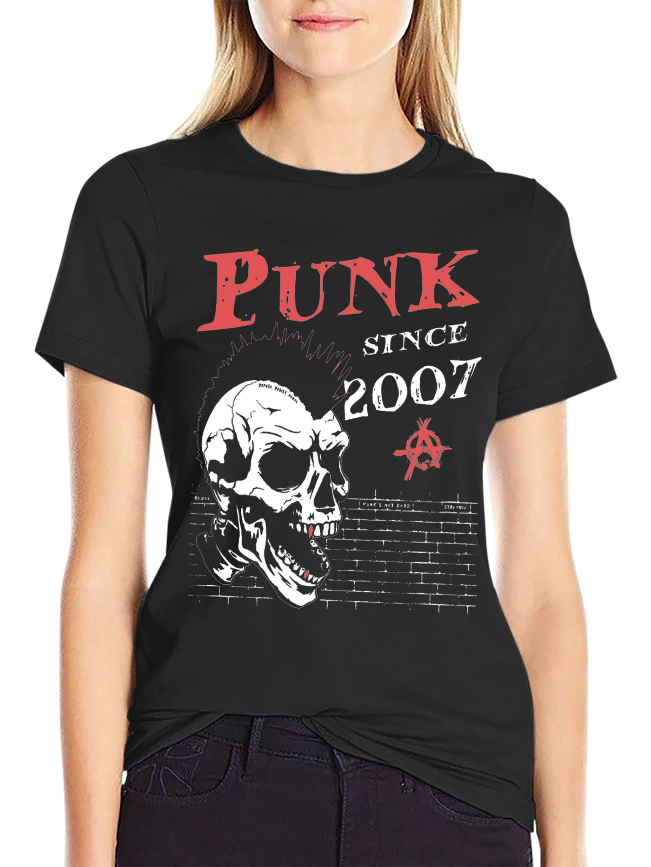 Punk Since 2007 Skull Graphic T-Shirt